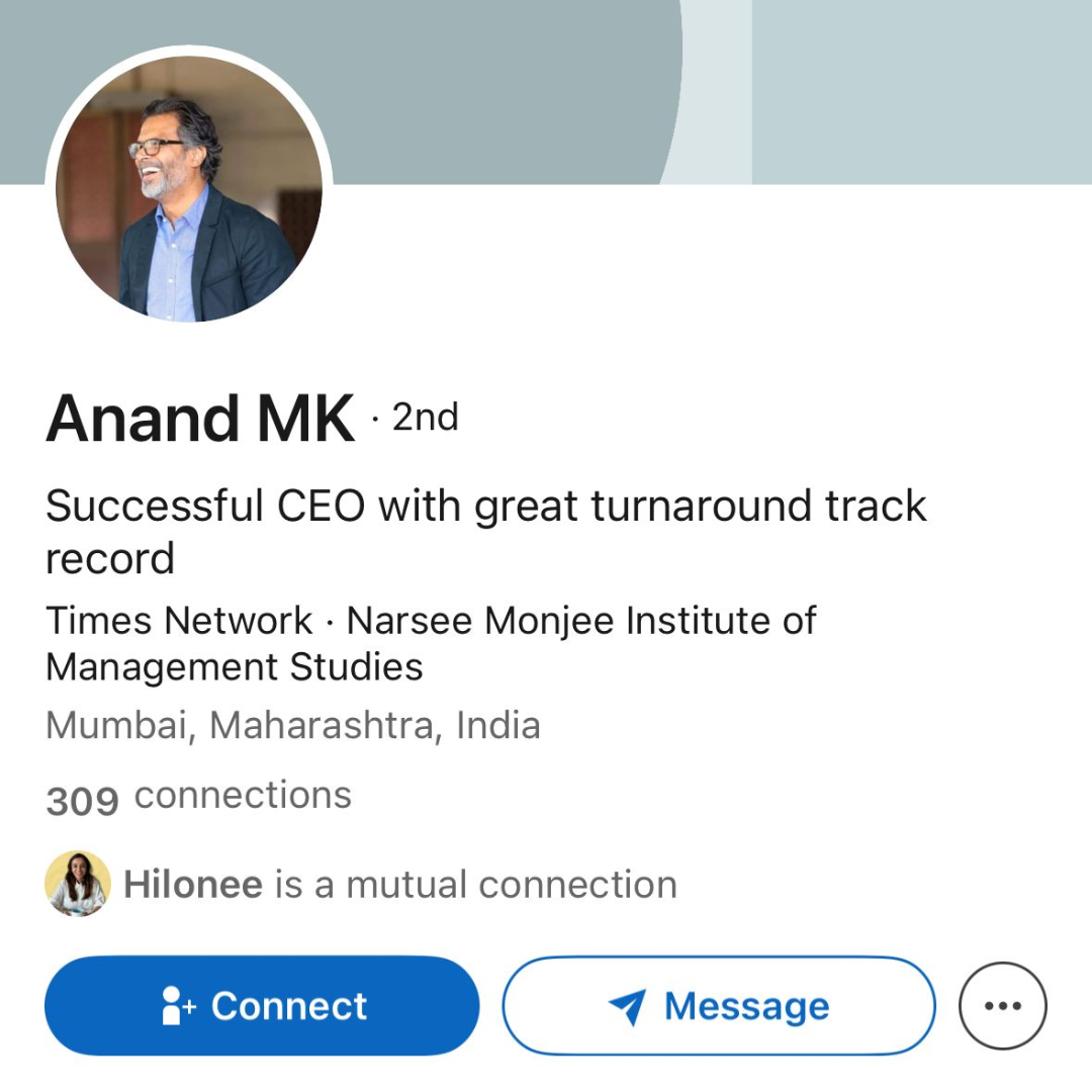 Anand MK LinkedIn